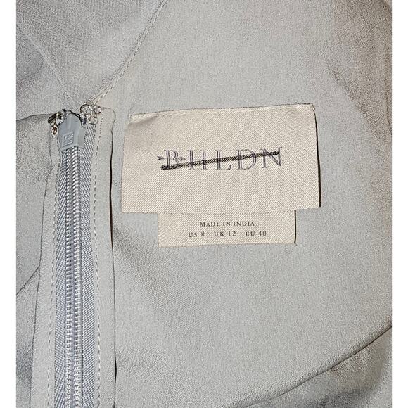 New Anthropologie BHLDN Sadia Floral Embroidered Maxi Dress $220 SIZE 8 Fog - Picture 5 of 5